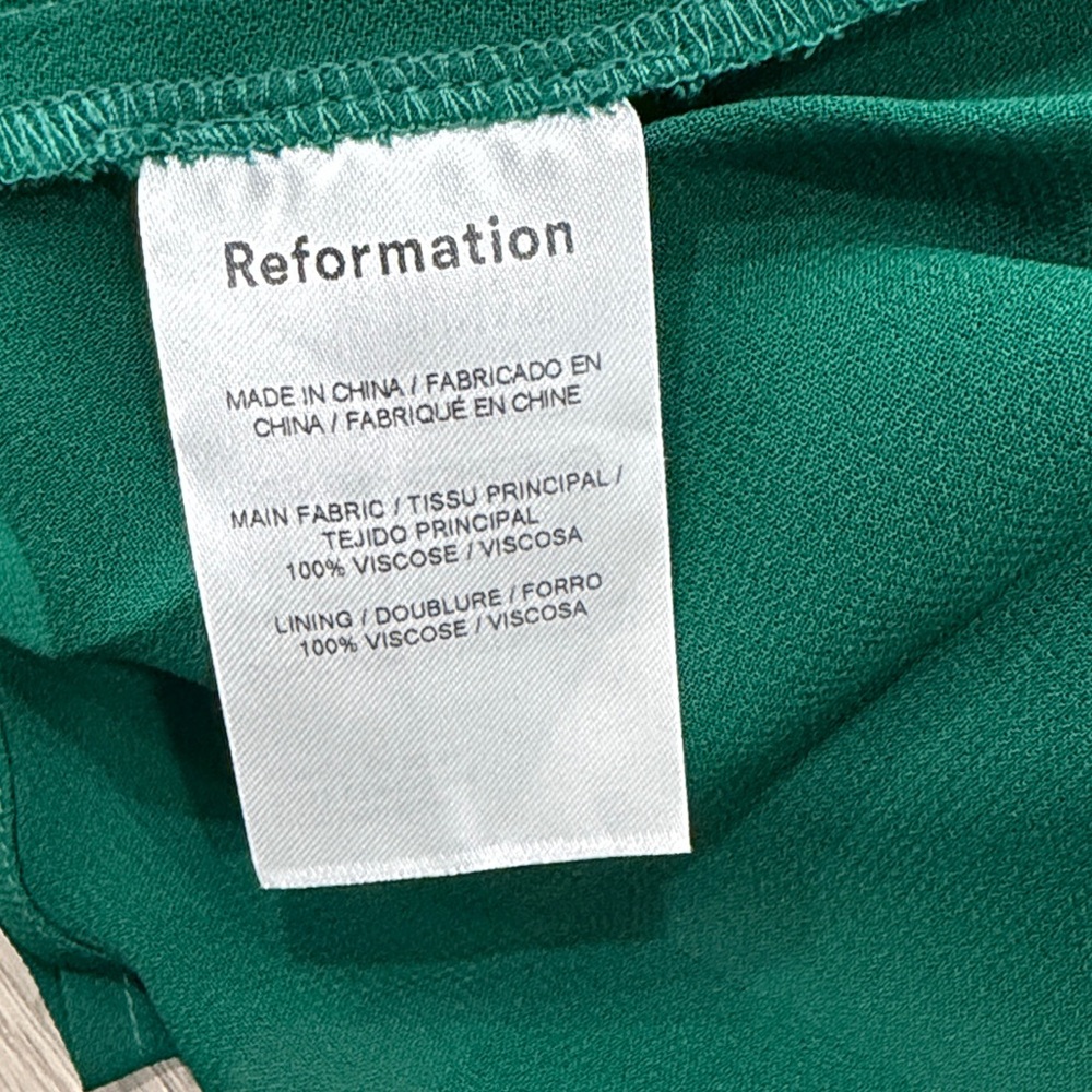 Reformation Elegant Green dress - Picture 3 of 3